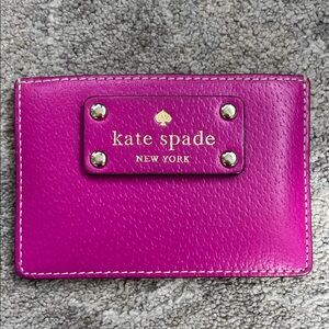 Kate Spade Fuchsia Slim Wallet Card Holder